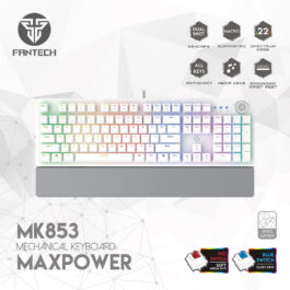 מקלדת גיימינג מכנית חוטית MK853 Fantech לבן