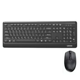 סט מקלדת ועכבר אלחוטי Lenovo KN102 שחור